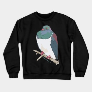 Hand Drawn New Zealand Wood Pigeon Bird Crewneck Sweatshirt